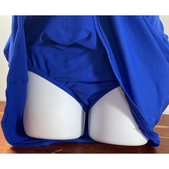 LAND'S‎ END ROYAL BLUE swim Bottom Skirt Size 8 Beach Pool - Picture 2 of 15